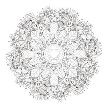 Exquisite mandala pattern design Stock Illustration