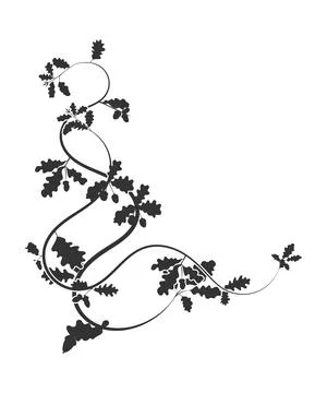 Exquisite oak weaving ornament on pattern element Stockillustratie