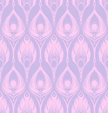 Exquisite peacock feather pattern 1 Stock Illustration