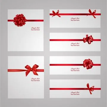 Exquisite ribbon card Stock Illustration