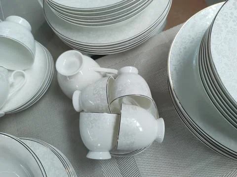 Exquisite Tableware Set Stock Photos