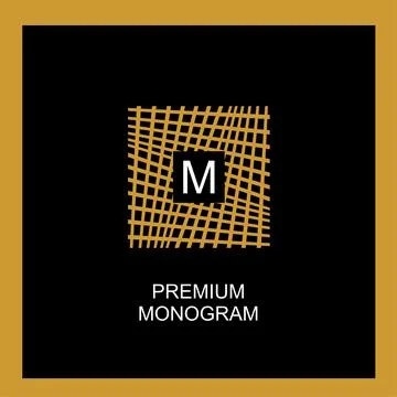 Exquisite template for creating a monogram, emblem, logo. Intertwined web, Stock Illustration