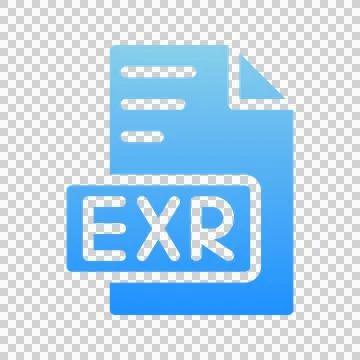 Exr file type document Icon, with gradient fill.  Stock Illustration