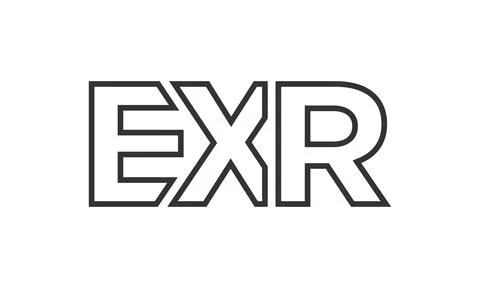 EXR logo design template with strong and modern bold text. Initial based ve.. Stock Illustration