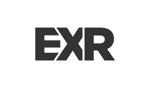 EXR logo design template with strong and modern bold text. Initial based ve.. Stock Illustration