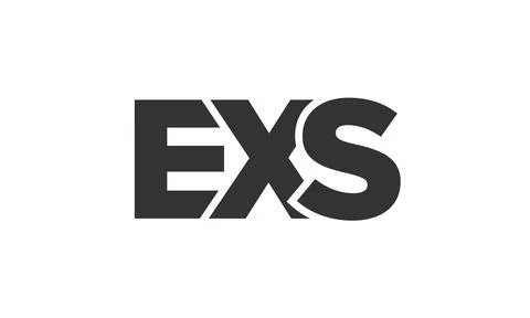 EXS logo design template with strong and modern bold text. Initial based ve.. Stock Illustration
