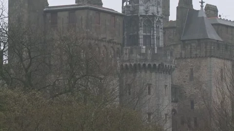 Ext Day Cardiff Castle close 1 Stock Footage 170003431