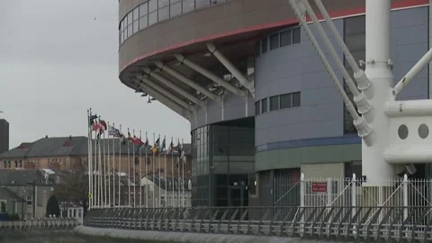 Ext Day Cardiff - Millennium Stadium 3 Stock Footage 170003403
