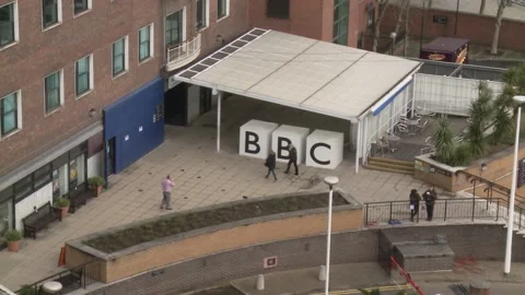 Ext Day London - view from BBC TV Centre exterior - 2 Stock Footage 170006658