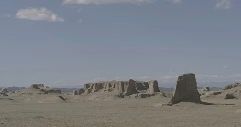 Ext Ghost City Pan02 C4K BT2020 PQ Stock Footage 100161197