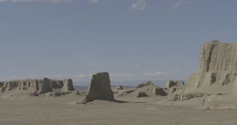 Ext Ghost City Pan03 C4K BT2020 PQ Stock Footage 100161364