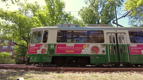 EXT TRAIN SPRING Stock Footage 195726370