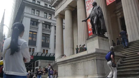 EXT WALL STREET Stock Footage 192924238