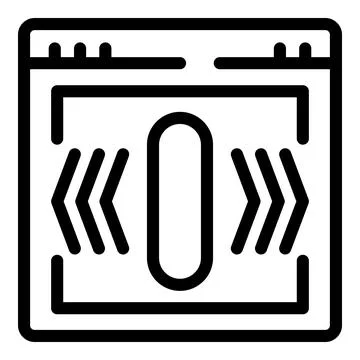 Extend beta version icon outline vector. Continue trial period イラスト素材