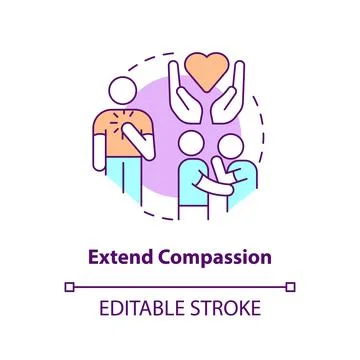 Extend compassion concept icon Illustrazione stock