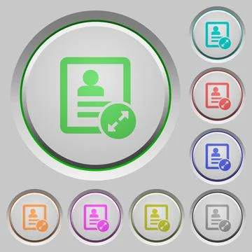 Extend contact push buttons Stock Illustration