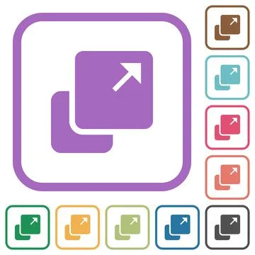 Extend element simple icons Illustrazione stock