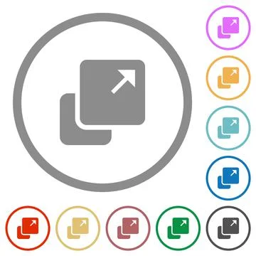 Extend element solid flat icons with outlines Illustrazione stock