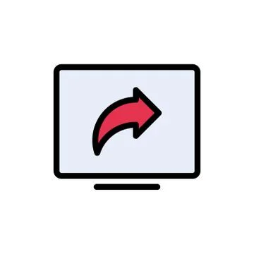 Extend flat color icon Stock Illustration