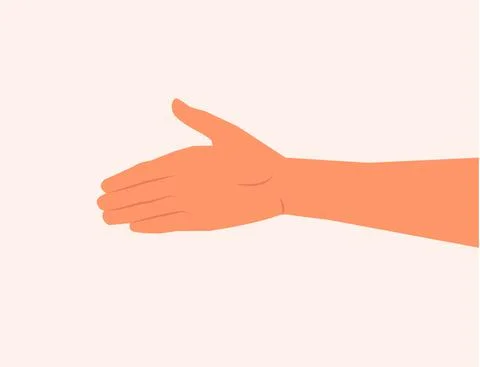 Extend the hand. vector illustration. Handshake. Meeting, give a hand Stock Illustration