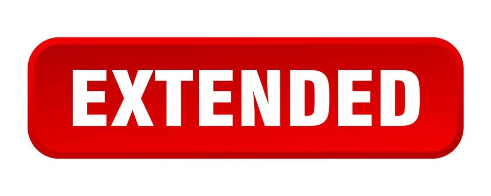 Extended button. extended square 3d push button Illustrazione stock