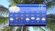 Extended Forecast Weather Chart Graphic Hd Stock Footage