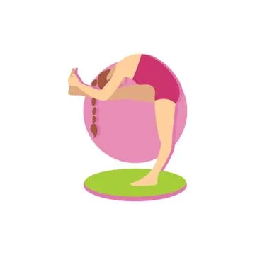 Extended Hand To Big Toe Pose Stock Illustration