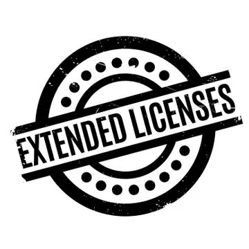 Extended Licenses rubber stamp Stock Illustration