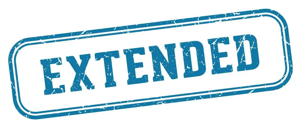 Extended stamp. extended rectangular stamp on white background Stock Illustration