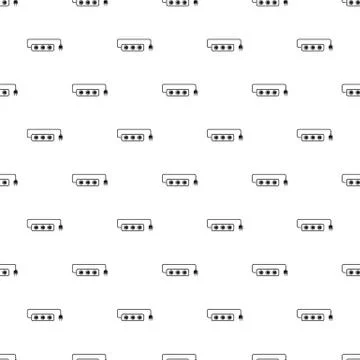 Extension cord pattern seamless vector Illustration