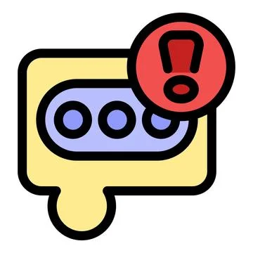 Extension cord showing warning alert with three outlets and grounding pin Stock Illustration
