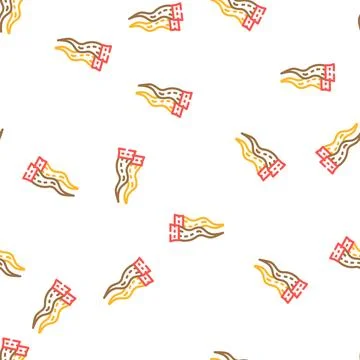 Extension hair vector seamless pattern 스톡 일러스트