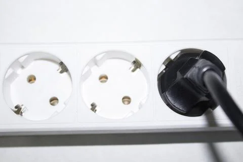Extension power socket switch, closeup Stock Photos