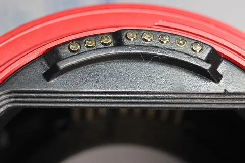 Extension tubes for camera lens to perform macro photography Stock Photos