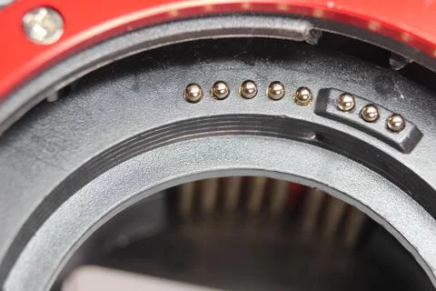 Extension tubes for camera lens to perform macro photography Stock Photos