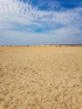 Extensive beach sand area Stock Photos