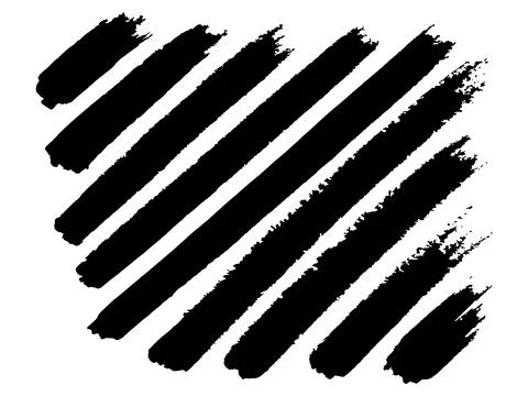Extensive brush strokes collection featuring grungy painted lines, ink splatt Illustrazione stock