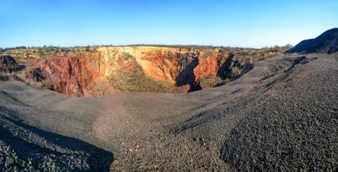 Extensive collapse of the soil Foto stock