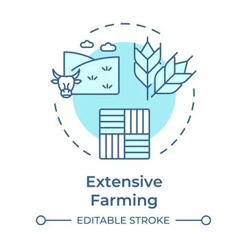 Extensive soft blue concept icon Stock Illustration