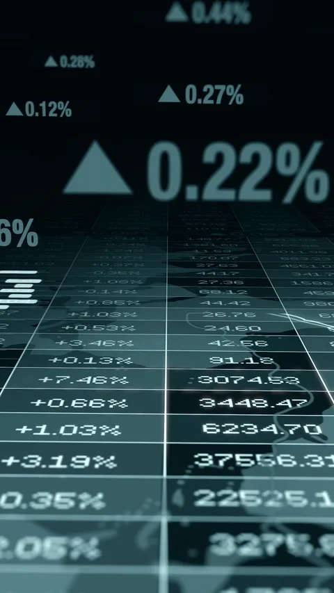 Extensive Stock Market Data Visualization Techniques and Detailed Trend Stock Footage 287504672