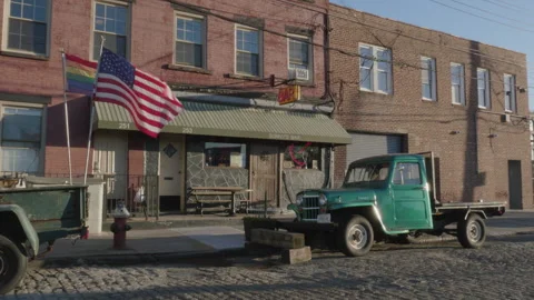 Exterior of a bar in Brooklyn Stock Footage 264547035