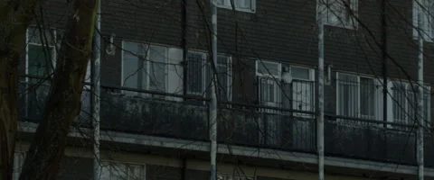 EXTERIOR - BLOCK OF FLATS Stock Footage 141599061