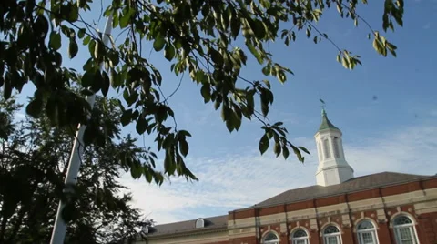 Exterior of brick school (2 of 5) Stock Footage 32625752