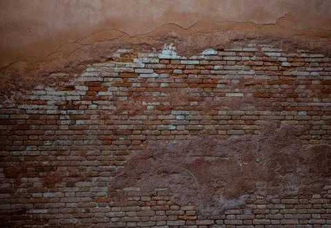 Exterior Brick Wall Background with Different Textures Stock Photos