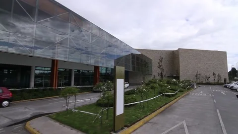 Exterior building lobby Stock Footage 77046010
