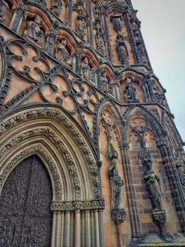 The exterior of a cathedral Stock Photos