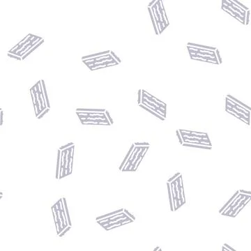 Exterior facing brick glyph vector seamless pattern イラスト素材