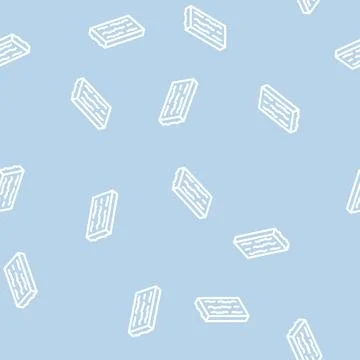 Exterior facing brick line vector seamless pattern Illustrazione stock