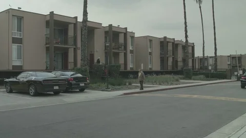 Exterior of a Housing Complex Stock Footage 72565256