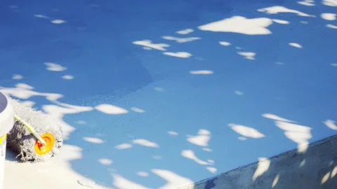 Exterior insulating paint application Stock Footage 116268829